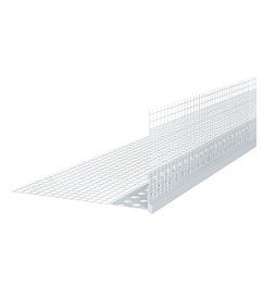 PVC PROFILE /CORNER SHAPE/ WITH MESH, LENGTH 2.5 M