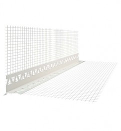 PVC DRIP PROFILE /CORNER SHAPE/ WITH MESH, LENGTH 2.5 M